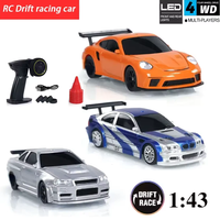New 1∶43 RC Drift Car Mini RC Race Cars 2.4G Remote Control 4WD High-Speed Motor Vehicle Model For Boys Kids Gifts Outdoor Toys