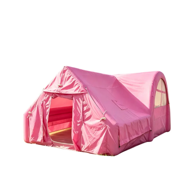 12.6sqm Inflatable Camping Tent, All-in-One Air Beam Waterproof Glamping Tent for Outdoor