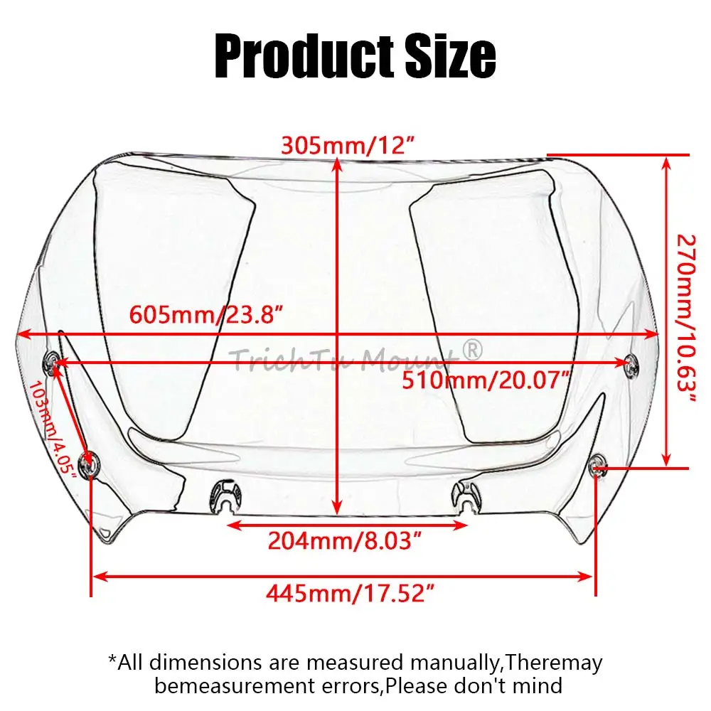 1Pc Motorcycle Fairing Windscreens For Harley Touring Fltrx Fltrxse Fltrxstse 2023-2024-Later Abs Plastic Clear Wind Deflectors