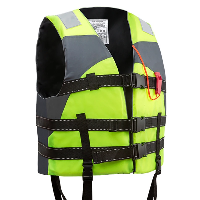 Life Vest with Whistle for Adults, Polyester, Swimming, Boating, Ski, Surfing, Survival, Drifting, Water Sports, Man Jacket