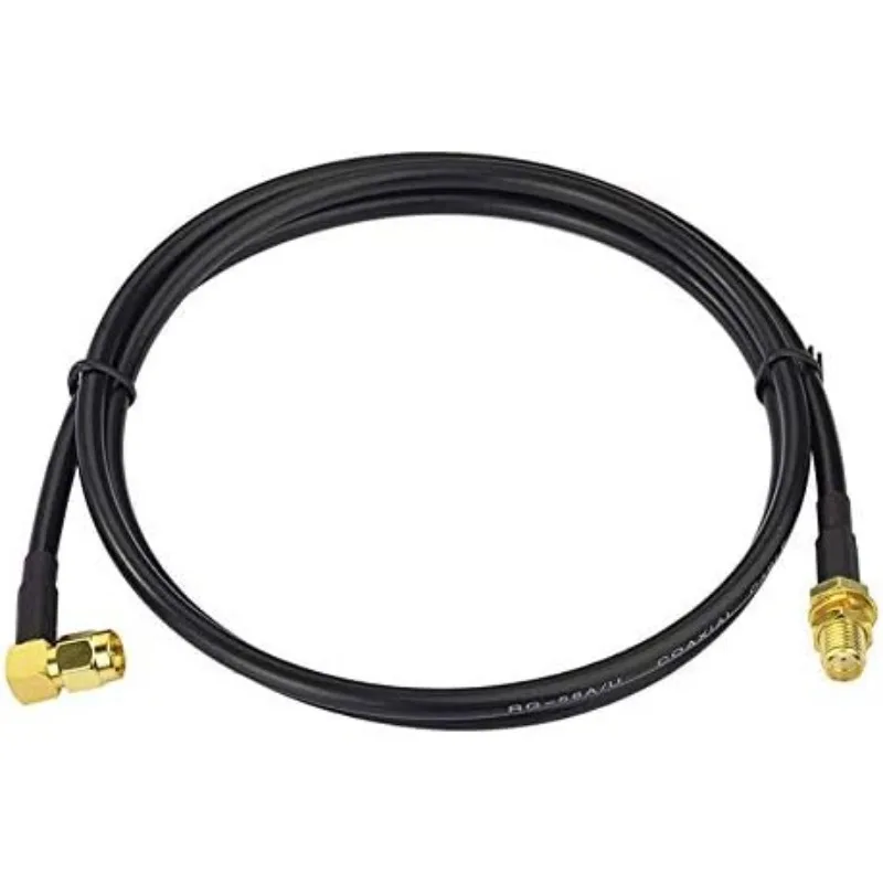 Cable de reubicación de extensión de antena de Radio Ham de 1m, Cable Coaxial SMA macho de ángulo recto a hembra RG58 para Kenwood BaoFeng Icom Yaesu