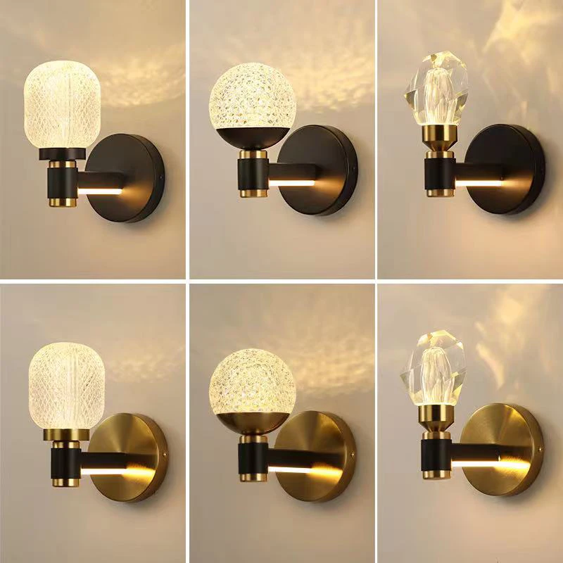 Nordic LED Light Lâmpada De Parede De Luxo Moderna Iluminação Quente Do Quarto Lâmpada De Cabeceira Sala De Estar Fundo Decoração De Parede Wall Sconce