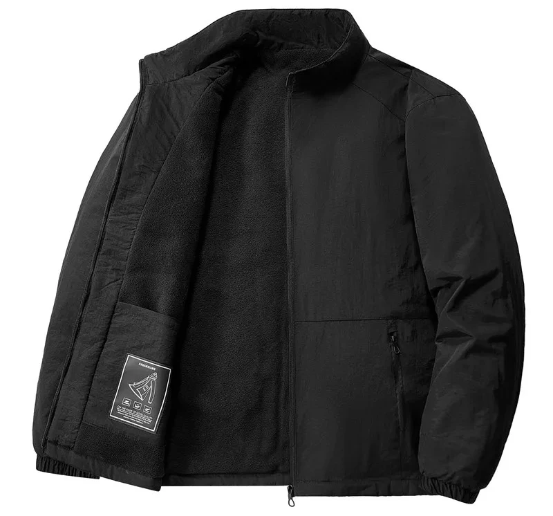 

Men's Fleece Jacket, Thick Winter Down Coat - Windproof Warm Outdoor Sports Work Jacket for Autumn Winter Casual Wear