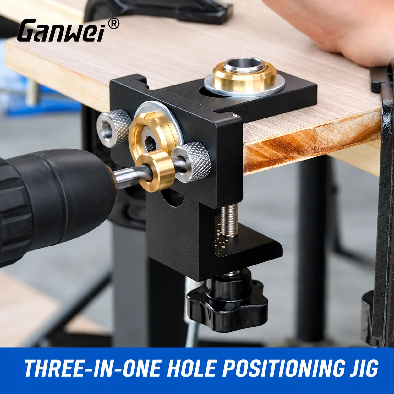 Woodworking tools furniture three-in-one punch positioning hole puncher