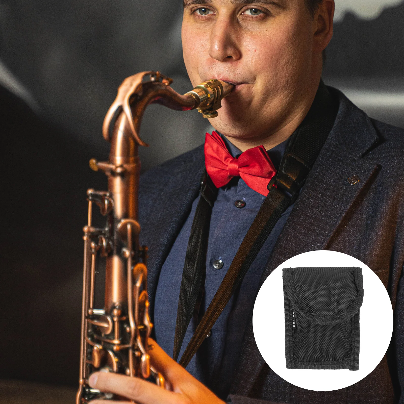 Saxophone Head Storage Bag Soft Durable Practical Portable Carrying Pouch Trumpet Mouthpiece Flute Head Organizer