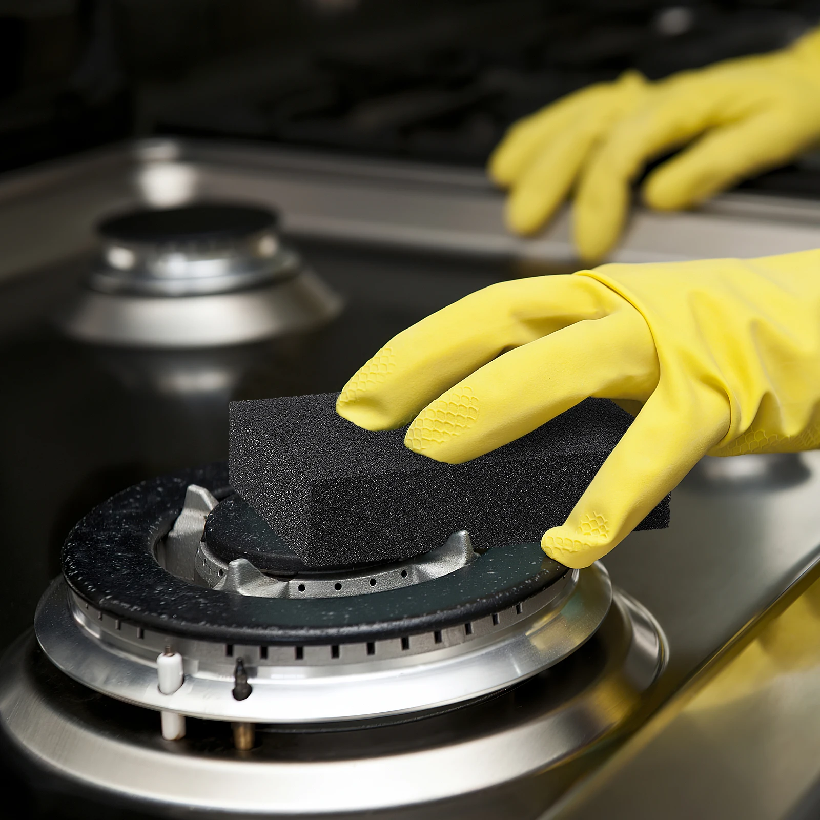 

5pcs Black Cleaning Sponge Brush Durable Descaling Eraser Non Scratch Kitchen Utensils Pots Pans Stove Washing
