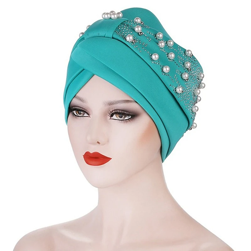 Muslim Turbans Women Hats Fashion Solid Cross Bandanas Bonnet Headscarf Islam Indie Head Wrap Muslim Ramadan Hijab Caps