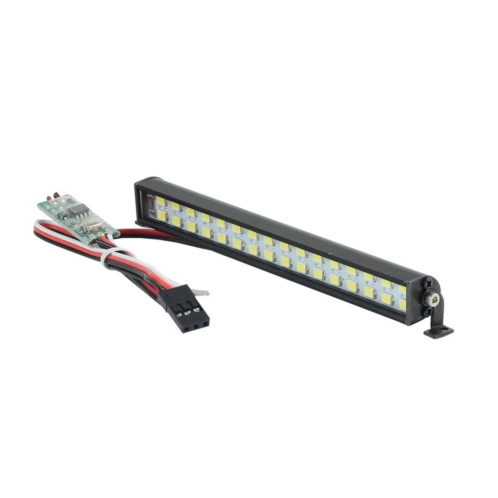 Barra de luz para carro rc, escala 1/10, multi-tamanho, super brilhante, led, lâmpada de teto, controle ch3, rastreador rc, luz de carro para scx10 d90 trx 4