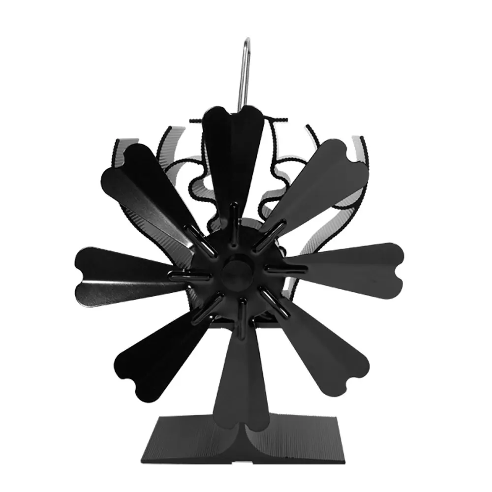 

8 Blade Heat Powered Stove Fan Log Wood Burner Eco Friendly Quiet Fireplace Fan Winter Warm Home Efficient Heat Distribution