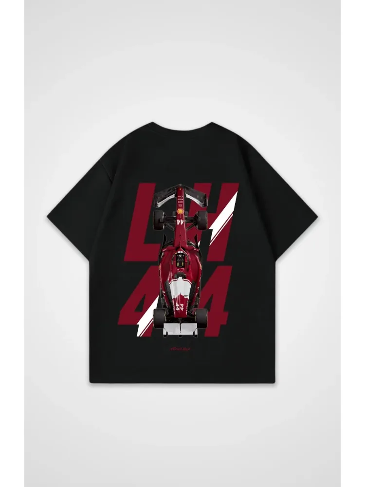 2025 ملابس رياضية صيفية قمة الموضة لويس هاميلتون F1 تي شيرت غير رسمي ملابس الشارع الشهير فضفاضة غير رسمية #3