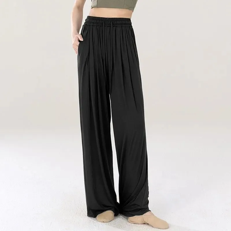 

Women's High Waist Wide Leg Palazzo Pants Casual Modal Drapey Trousers with Pockets