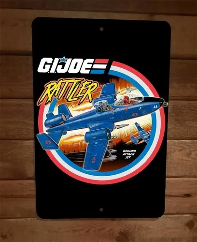 Letrero Metálico de Pared Rattler Yo Joe GI