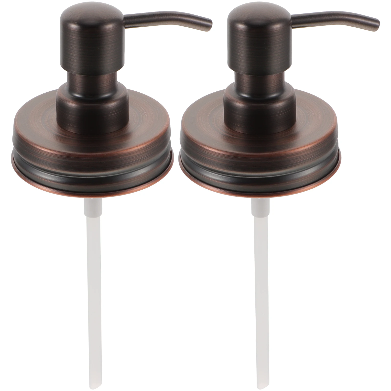 

2Pcs Replacement Pump Head for Lotion Bottles Stainless Steel Soap Dispenser Lid Mason Jar Pump Pressing Type for Liquid