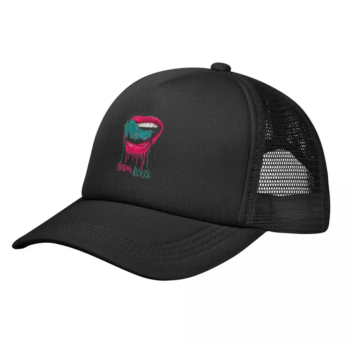 

Adult Falling In Reverse Sexy Lips Trucker Hats Casual Mesh Baseball Cap Snapback Caps Hats Breathable Sun Caps Summer