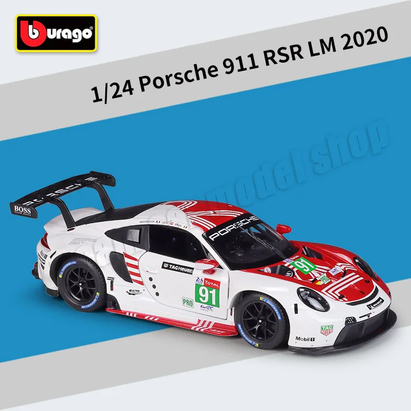 

Bburago 1:24 Porsche 911 RSR 2020 Chevrolet Corvette C8.R Lamborghini Essenza SCV12 Model Car Collection Wholesale