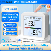 Tuya New WiFi Backlight Temperature Humidity Sensor Smart Life Hygrometer Thermometer Sensor Support Alexa Google Home Assistant