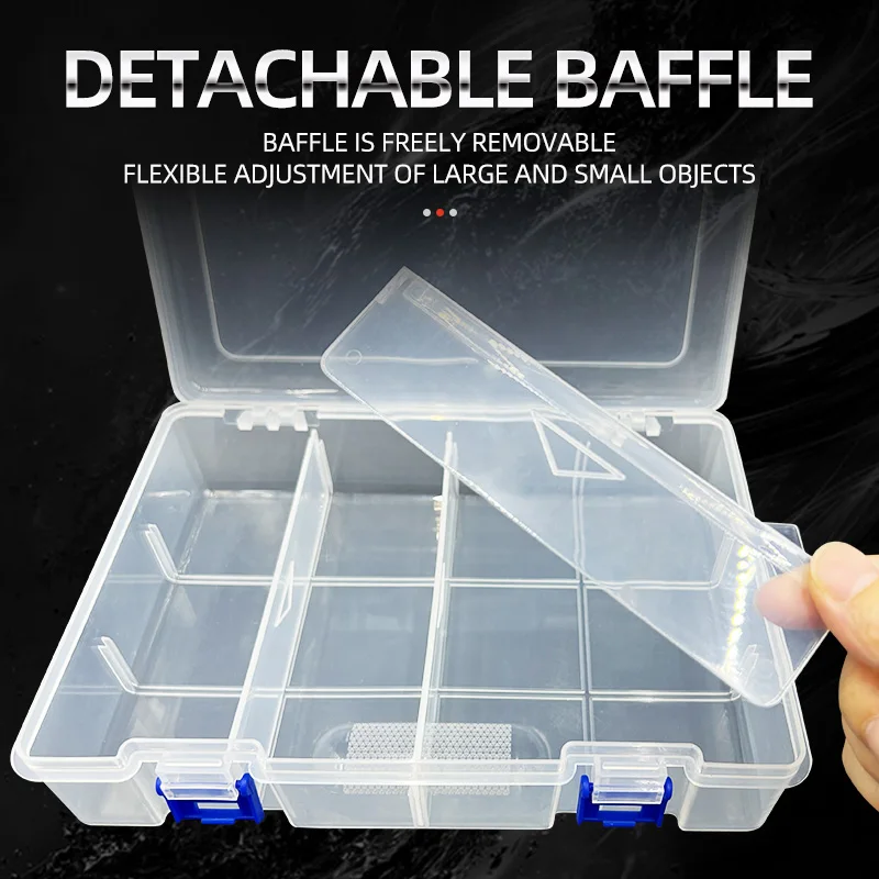 Fishing Accessories Box Tackle Box 2 Floors with Large Capacity Lure Box Fishing Box Tools