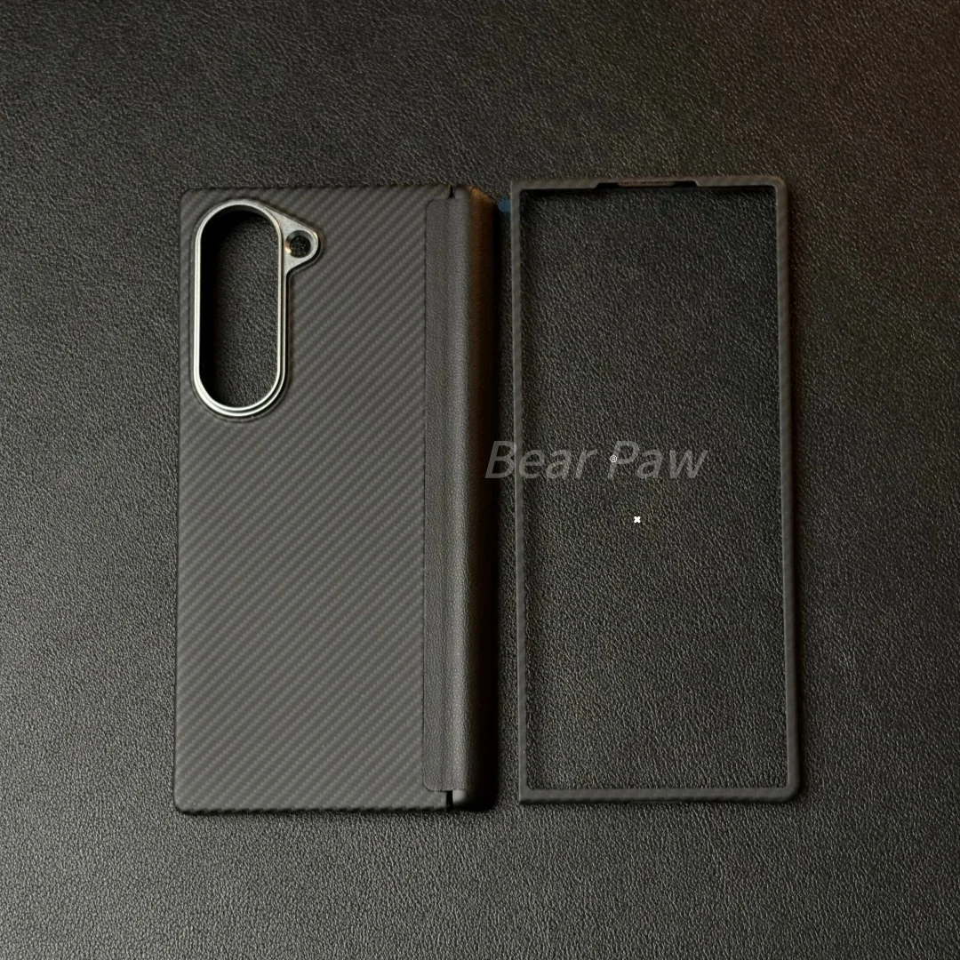 Central Hinge Magnetic Case for GalaxyZ Fold 6 Carbon Fiber Case for Magsafe Case for Samsung Galaxy Z Fold 6 Aramid Fiber Case