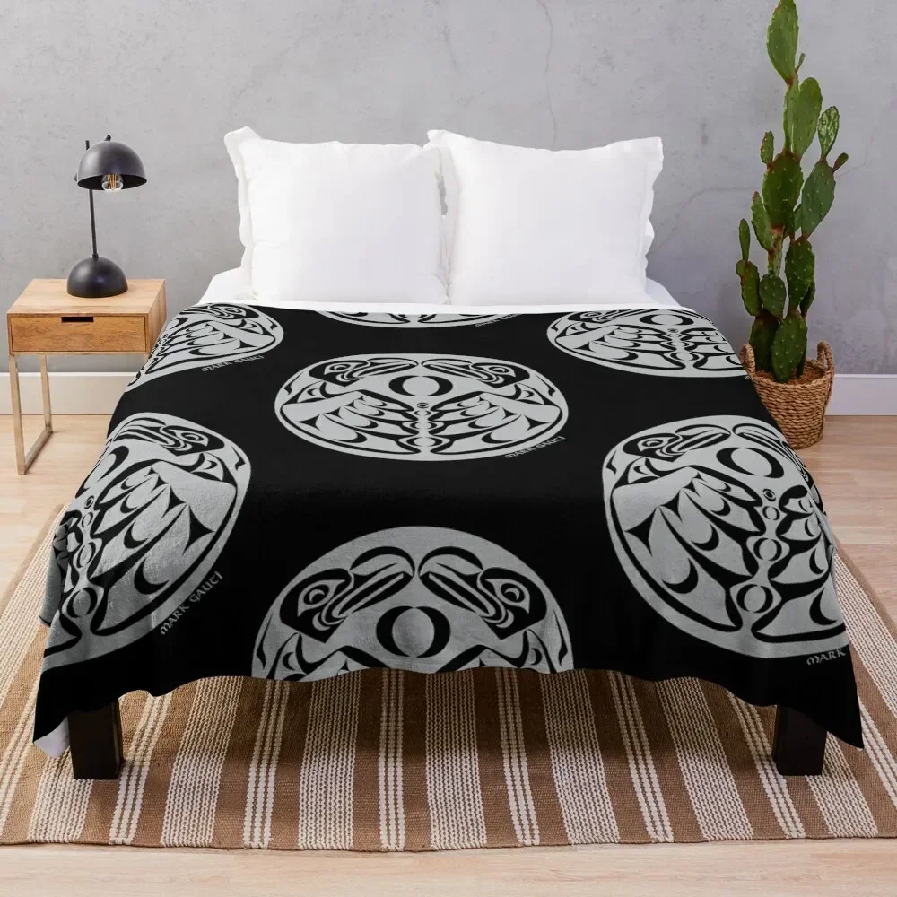 Coast Salish Eagle Throw Blanket Thins Thermals For Travel Decorative Beds Summer Blankets