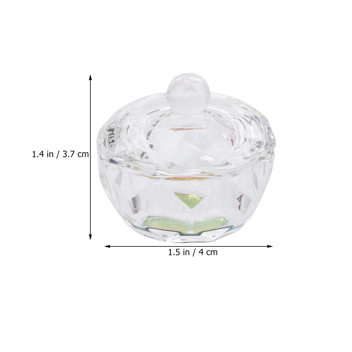 Taza pequeña de cristal para decoración de uñas, Mini contenedor de calidad superior, mezcla de polvo líquido acrílico, diseño compacto, fácil de llevar, 2 uds.