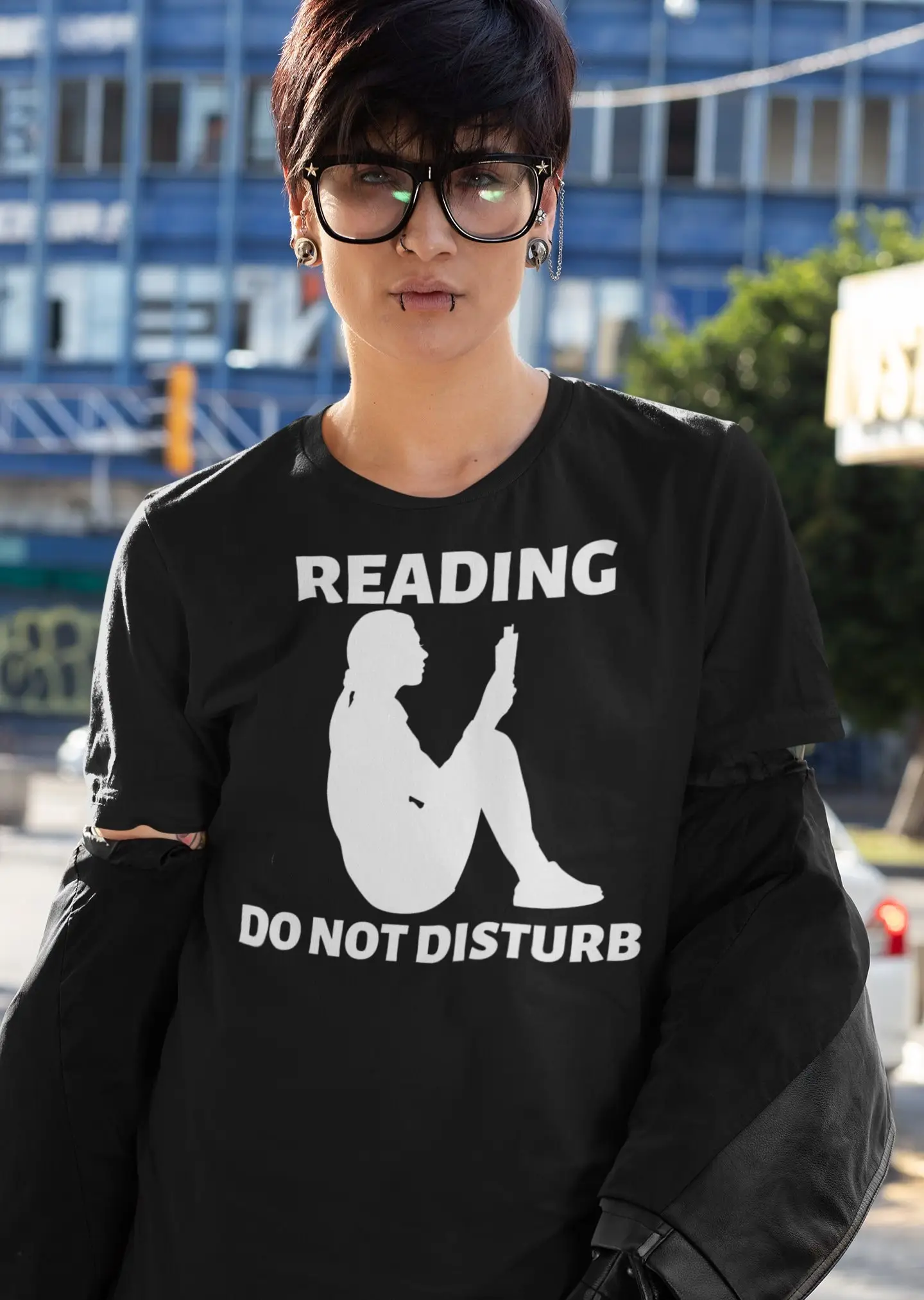 Ladies Reader Do Not Disturb T Shirt Book Lover Worm Avid Student Club Homework