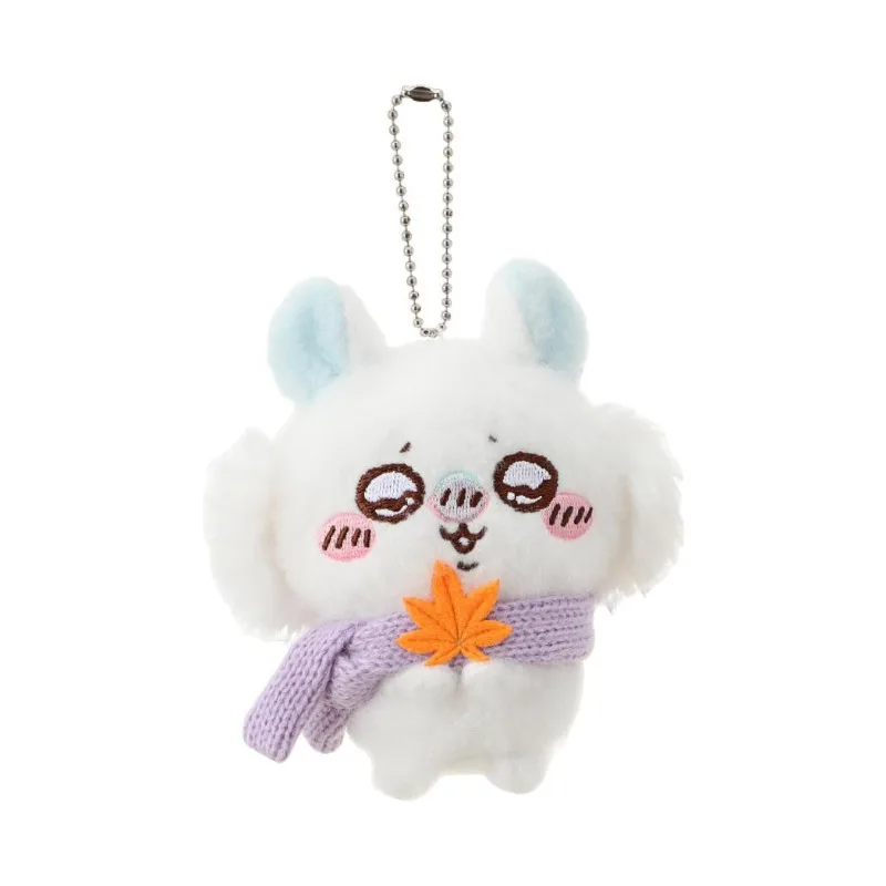 MINISO Chiikawa Usagi Hachiware Momonga فروي مابل ليف الشتاء وشاح Kawaii محشوة اللعب جميل إرسال إلى Bestie لطيف الكرتون جديد