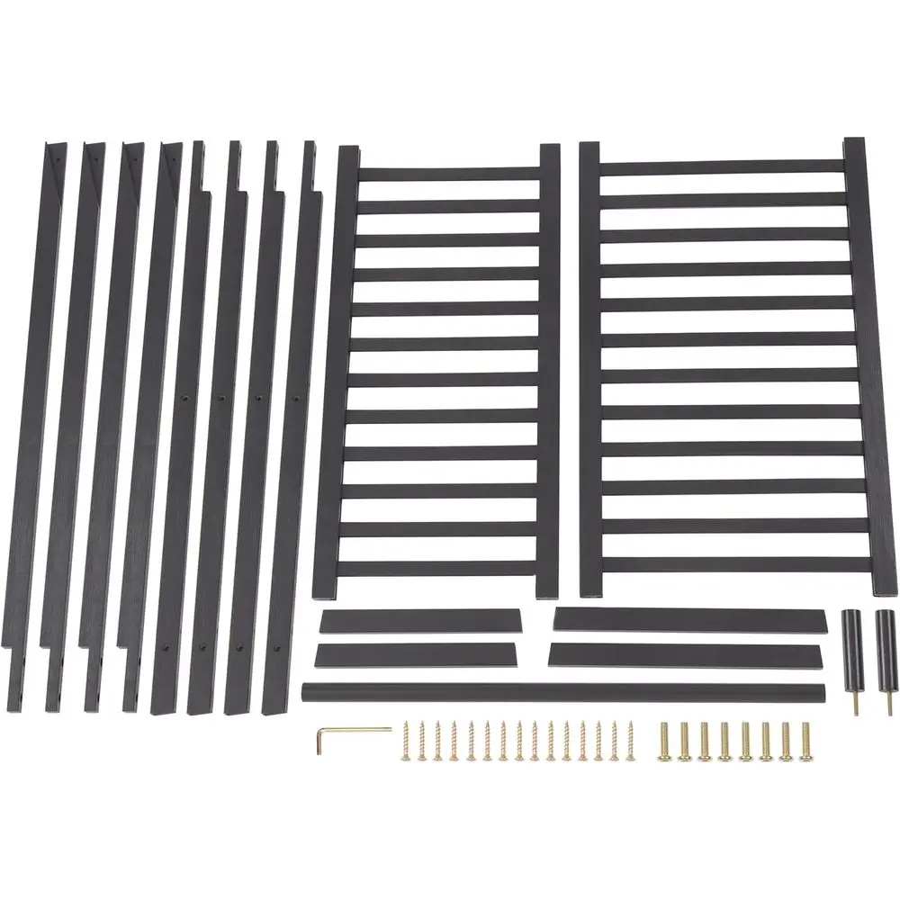 Extra Large Portable Bamboo Garment Rack with 2-Tier Storage Boxes for Home Entryway and Bedroom (Black)