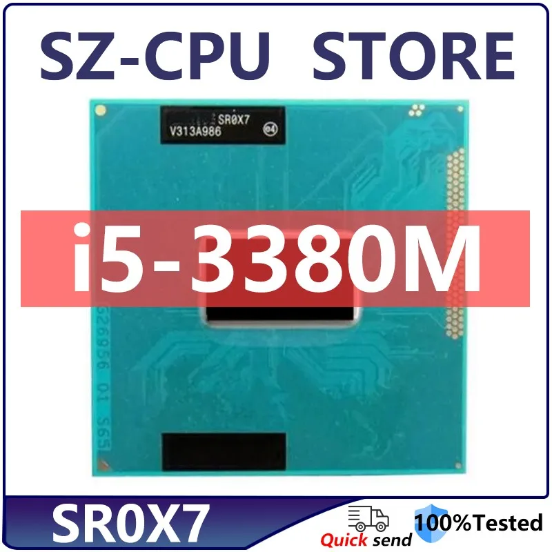 Core i5-3380M SR0X7 i5 3380M SROX7 2.9GHz Dual-Core Quad-Thread CPU Processor 3M 35W Socket G2 / rPGA988B