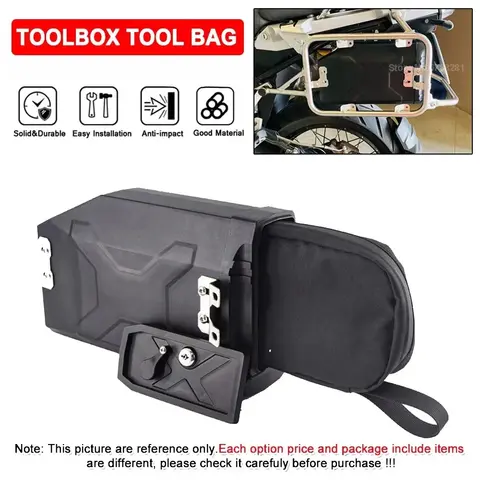 Left Side Bracket Toolbox Toolbag Tool Box Inner Bag For BMW R1250GS R1200GS LC Adventure 2013-2023 For Benelli TRK502 2016-2023