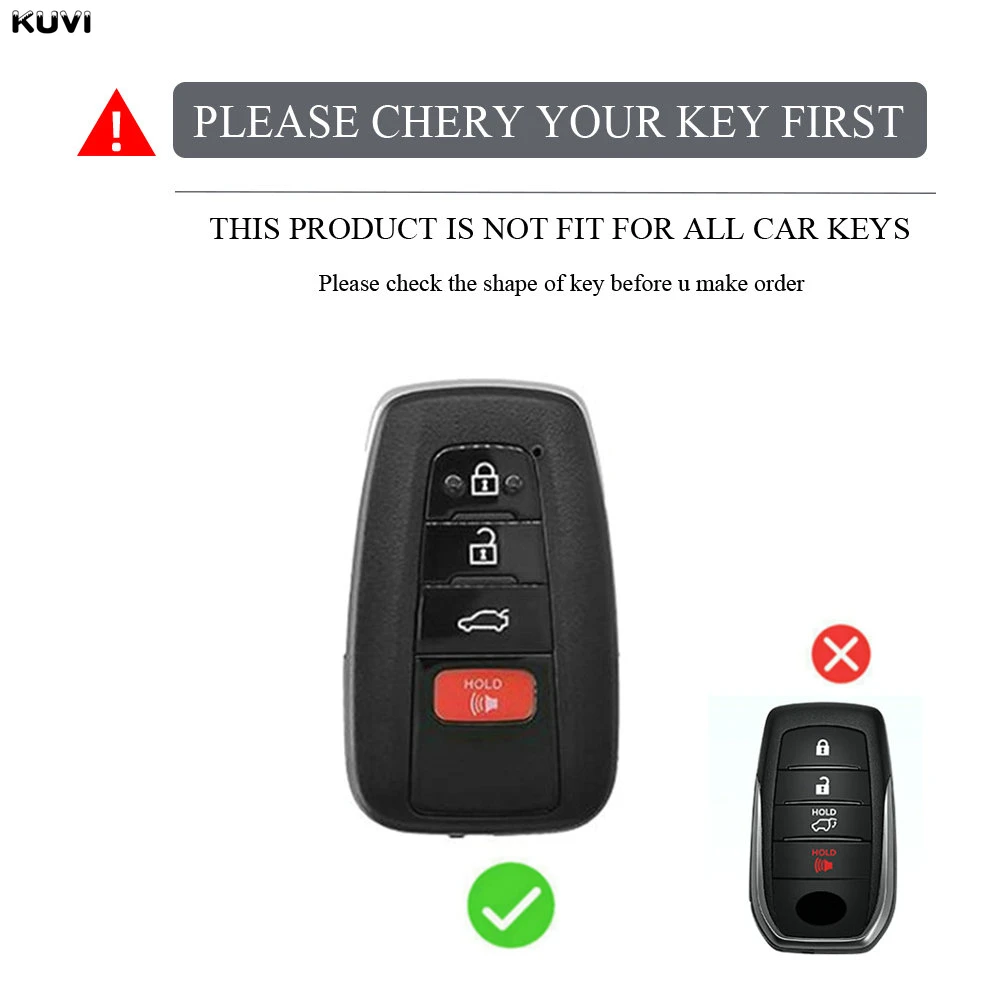 Kuvi 4 Buttons TPU Remote Car Key Case Cover For Toyota CHR Camry Corolla RAV4 Highlander C-HR Prius Land Cruiser Prado