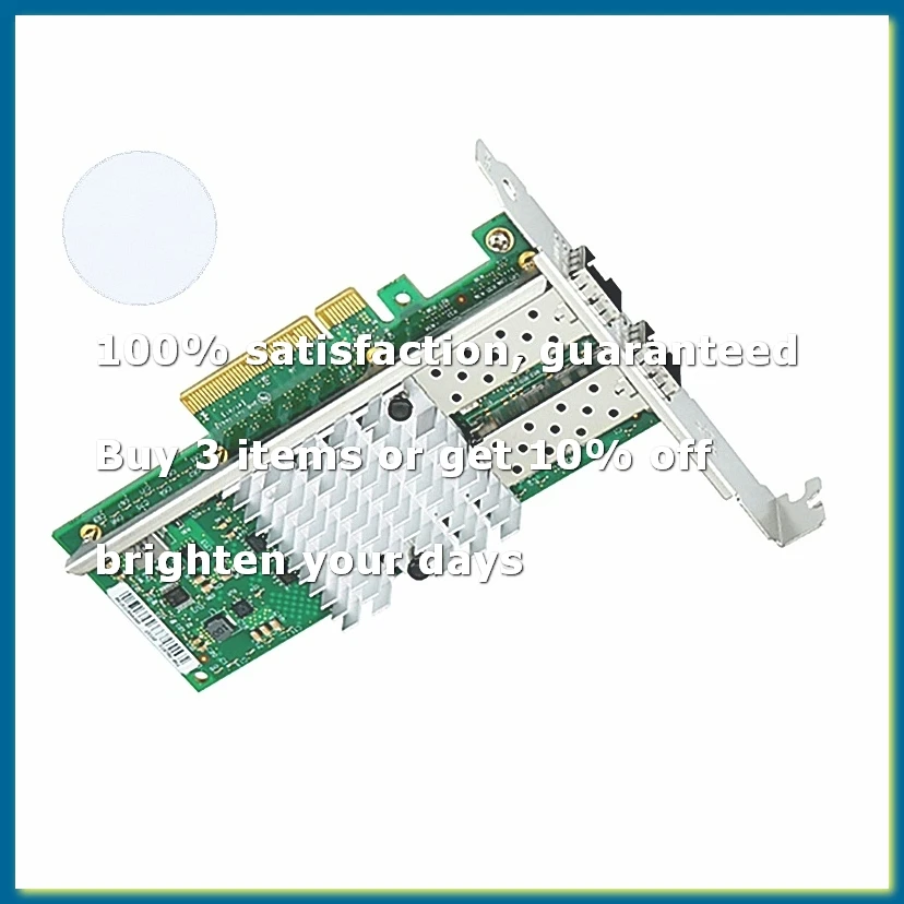 X520-DA2 82599ES 10GB Network Card Dual SFP+ Port, PCI Express X8 Fiber Server Ethernet Network Card Adapter