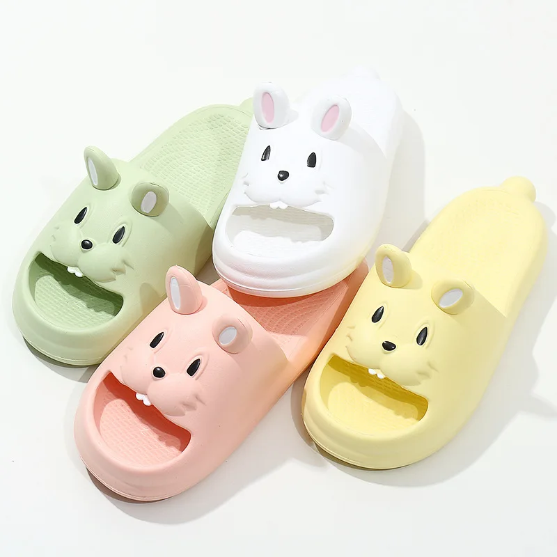 Cute Summer Kids Slippers Cartoon Rabbit Children Baby Soft Home Slippers Waterproof Non-slip Boys Girls Beach Shoe