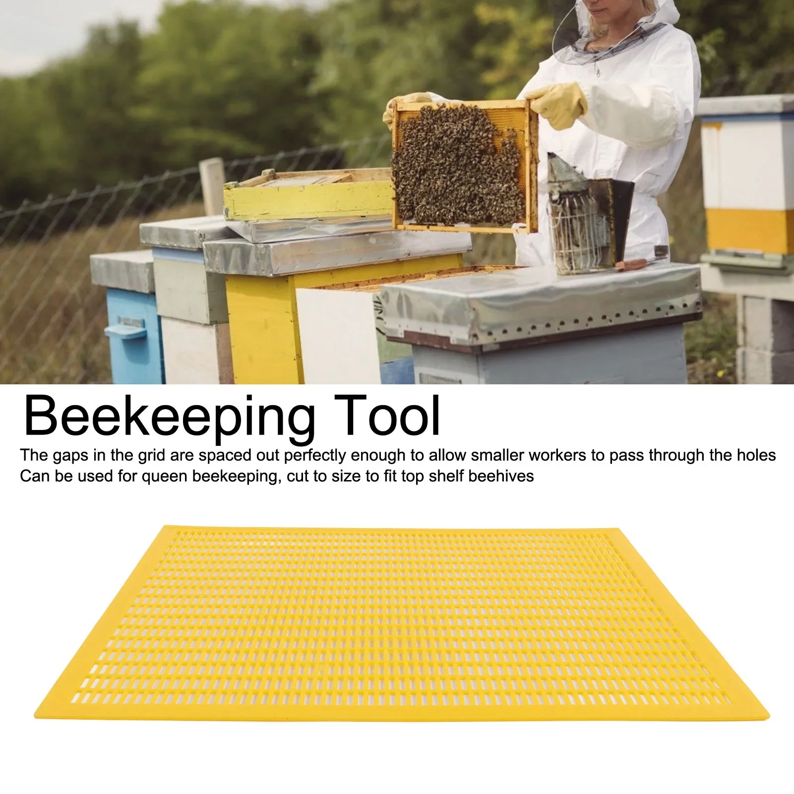 

Plastic Bee Queen Excluder Trapping Grid Net Tool Beekeeping Separated Bee Queen Board Yellow Beekeeping Tool Beehive Partition