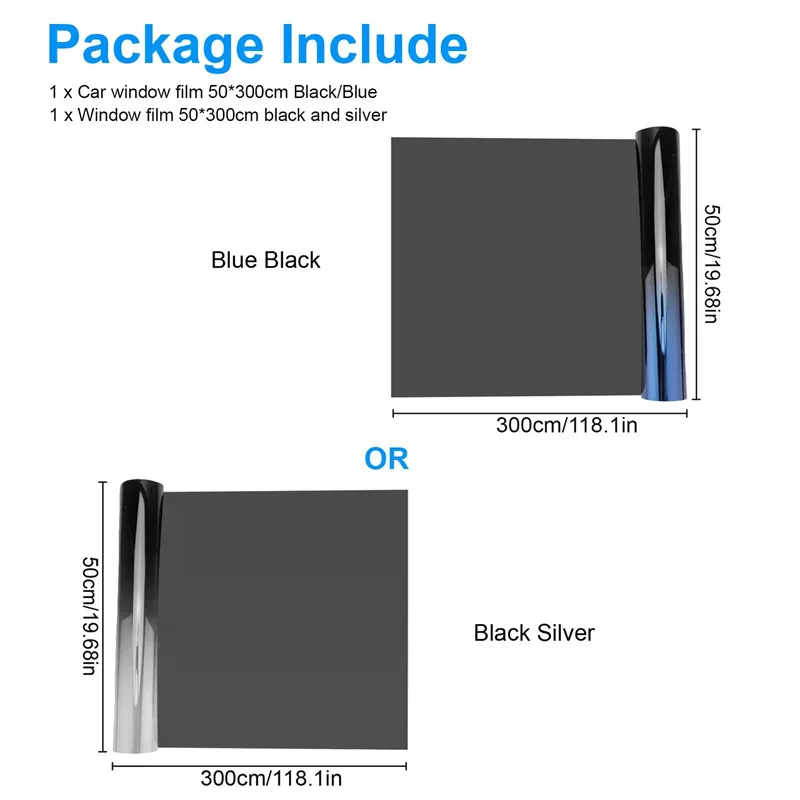 

Gradient Car Film Heat Insulation UV Protected Color Change Film Exterior Accessories Window Tint Frontside Side Windshield
