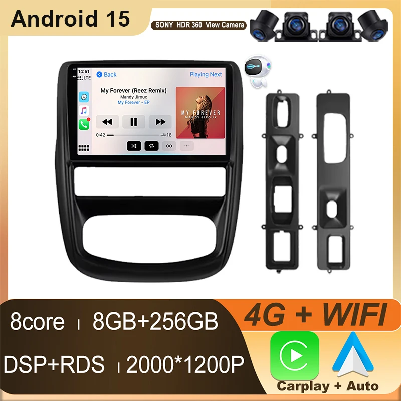 Rádio do carro android para renault duster 1 2010- 2015 multimidia player navegação 5g wifi carplay carro gps sistemas inteligentes wifi