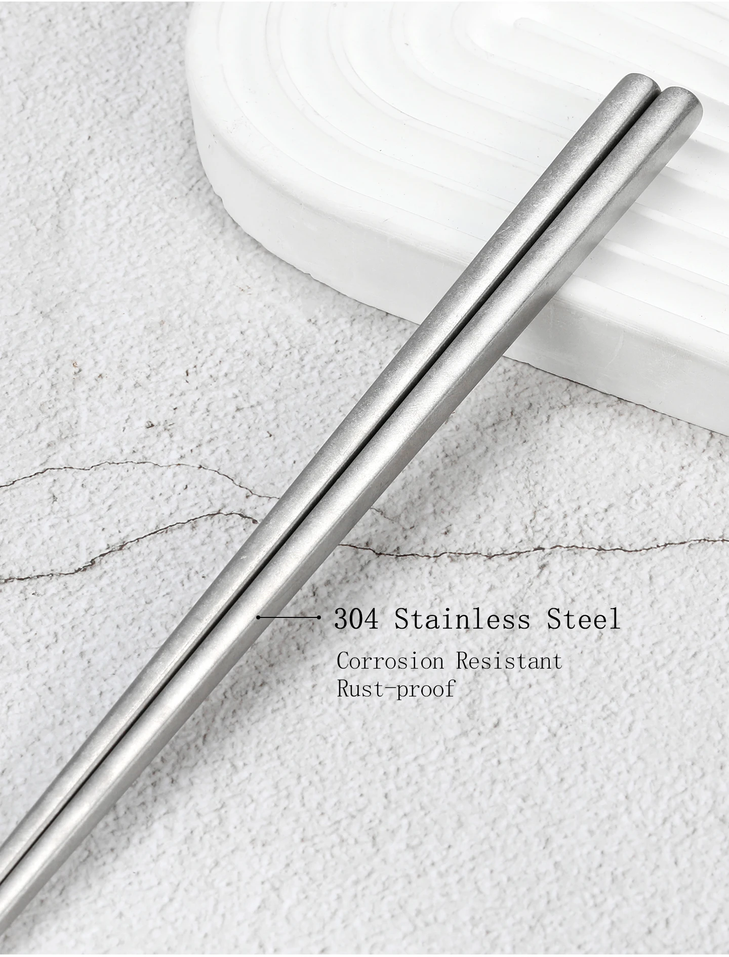 Lebensmittelechte 304 Edelstahl-Essstäbchen mit individuellem LOGO, Lasergraviertem Namen, Unterschrift oder Text, Vintage Antik-Silber Tischbesteck Geschenk – Detail 8
