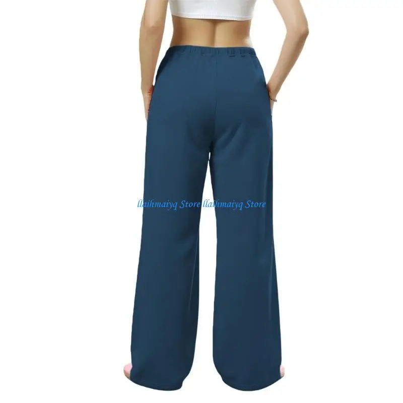 

573B Womens Functional Athletic Bottoms Wide Leg Comfortable Drawstring Winter Ready