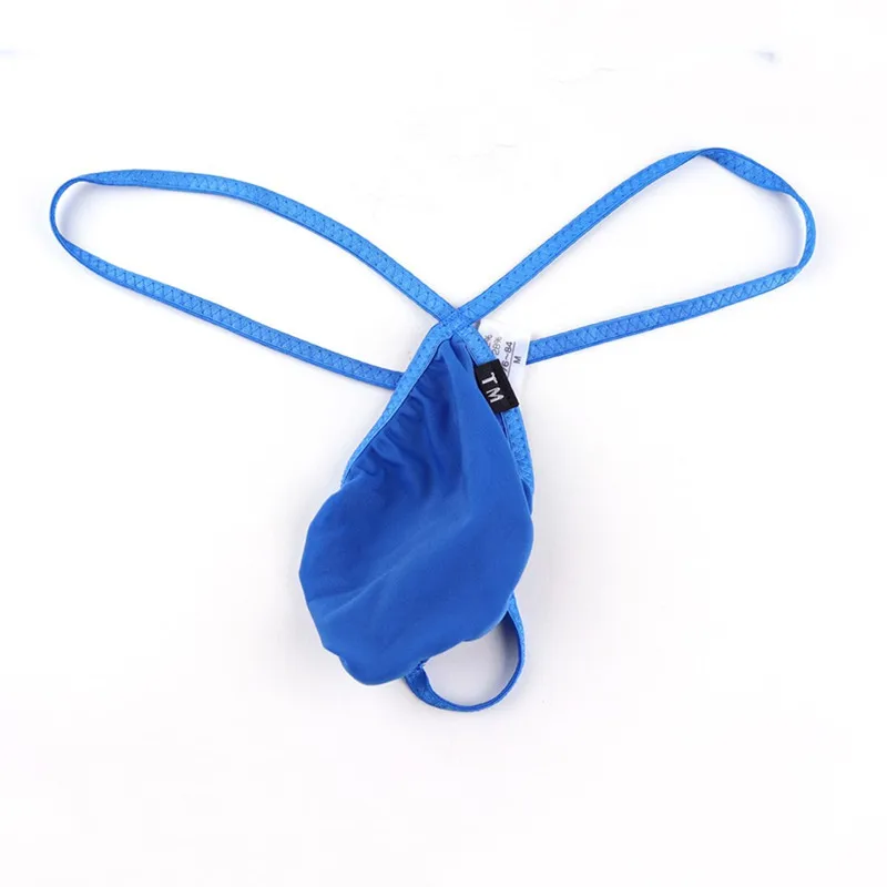 Male Large Pouch Single‑String Thong G‑String Underwear Elastic Thin Straps Fashion Sexy Men Intimate Underpants