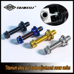TAIMEILI 2pcs titanium alloy motorcycle rear wheel balance weight chain adjustment screw rear puller screw