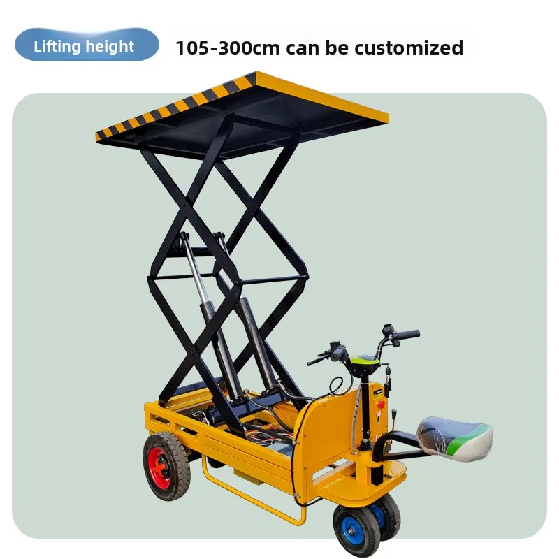 

LMM electric lift flatbed truck mobile hydraulic platform handling scissor folding elevator
