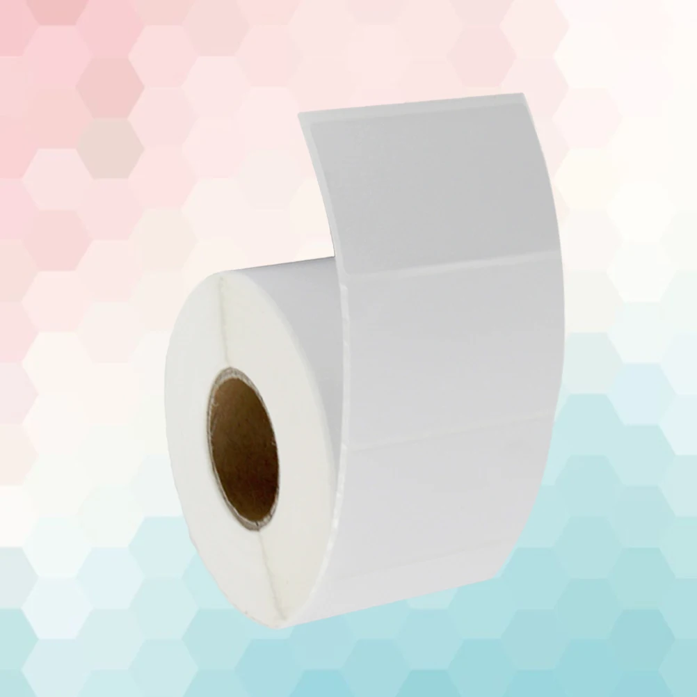 

1000 Pcs Barcode Labels Stickers Blank White Thermal Heat Sensitive Clear Lettering Roll Easy Use File Folder