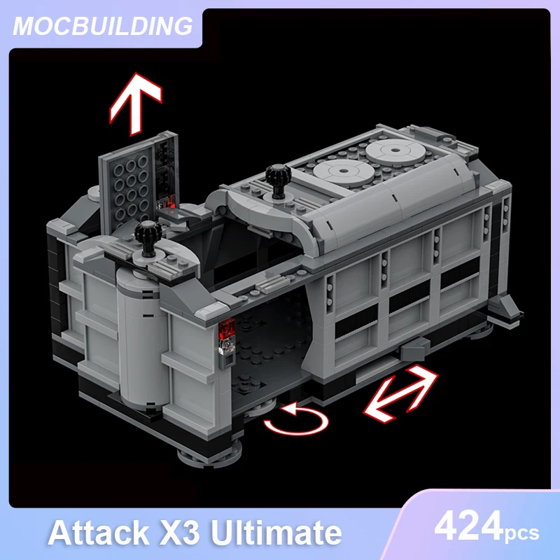 Angriff x3 ultimative Modell Moc Bausteine DIY montieren Ziegel Architektur pädagogische kreative Sammlung Spielzeug Geschenke 424pcs