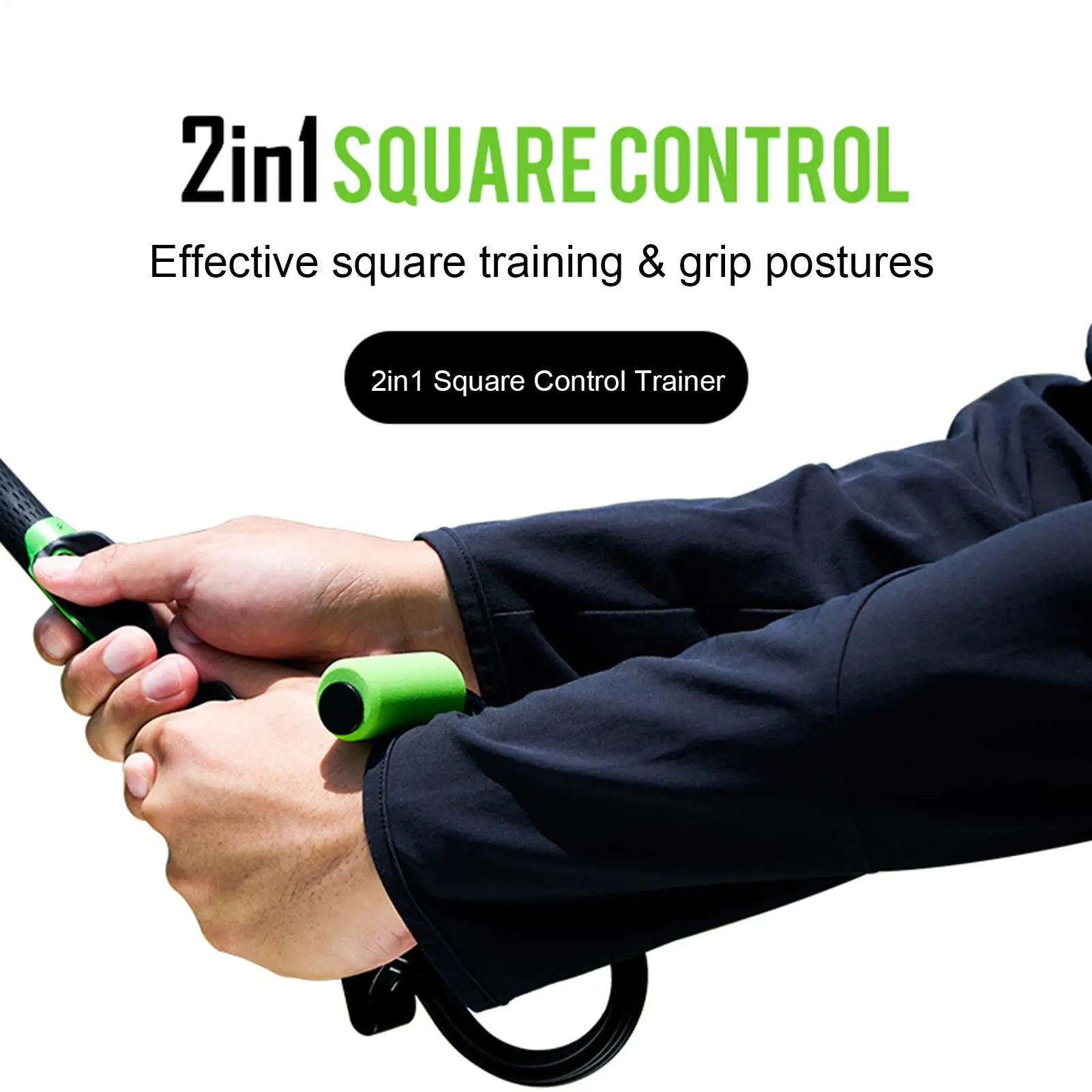 

Square Training Grip Postures Trainer Control Tool Golf Swing Instant Feel-Based Feedback Swing Tool Putter Hand Grip Correction
