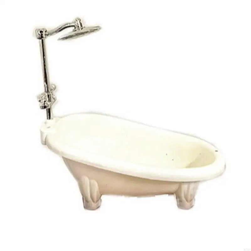 97BE 1/12 Scale Miniature Realistic Bathtub Dollhouses Accessory for Creative Play