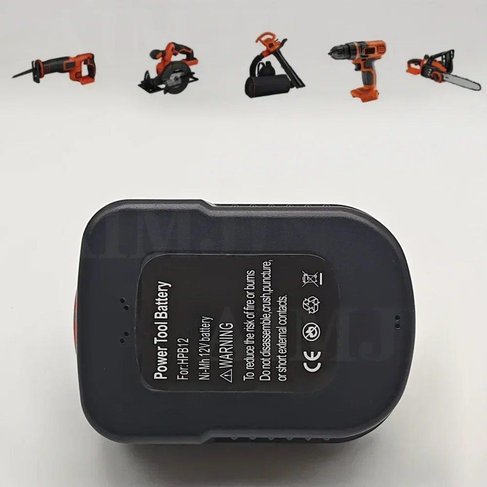 Bateria de ferramenta 12v para black & decker a12 4000/6000mah a12ex fsb12 fs120b a1712 hp12k hp12 substituição de íon de lítio dri