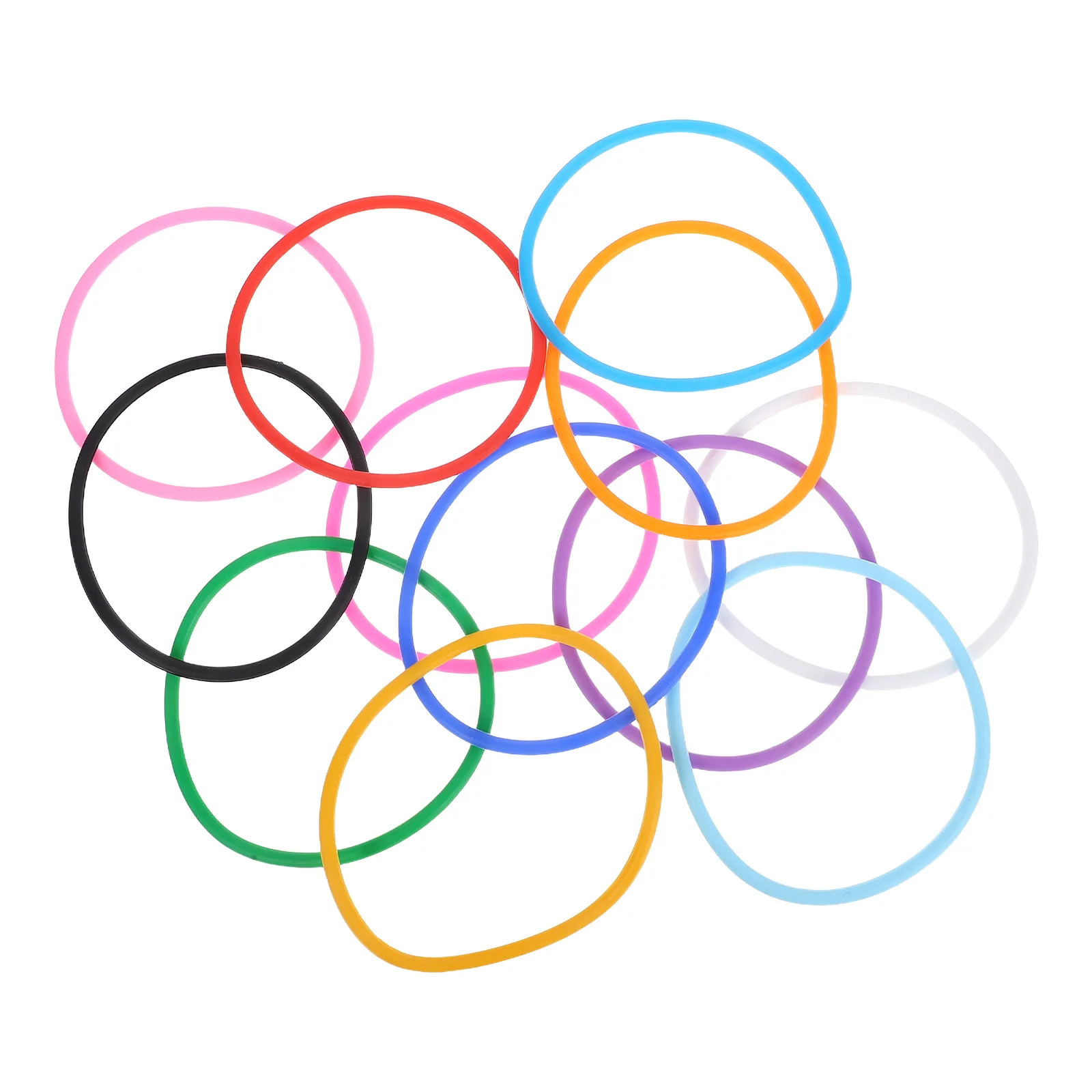 12 szt. Bransoletki w cukierkowych kolorach, ozdobne bransoletki silikonowe, okrągłe, karnawałowe, kolorowe opaski na rękę z żelu krzemionkowego, urocze neonowe.