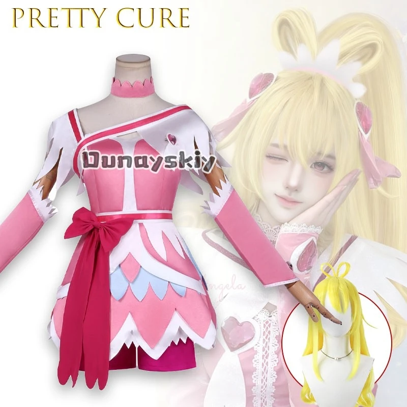 DokiDoki! Precure Cure Heart Aida Mana Cosplay Costume | Full Set with Accessories for Halloween Party 2026