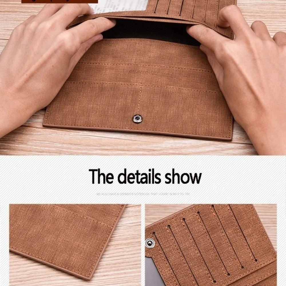 

Elegant Male Long Zipper Wallet Large Capacity England Style Business Clutch Bag Anti Theft Multi Card Slot ID Card Holder