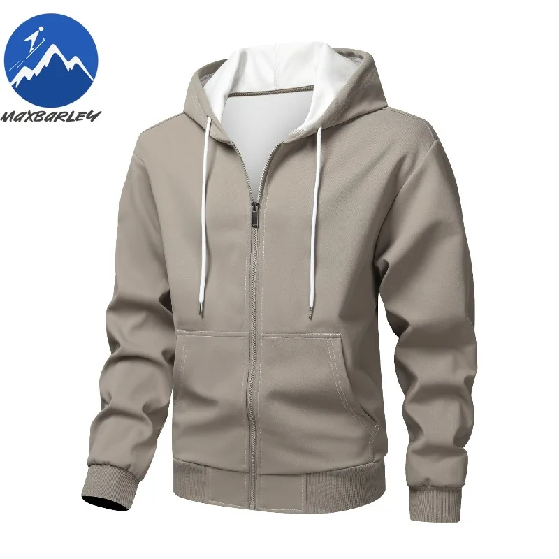 

Maxbarley Autumn Hoodie Jacket Men Casual All-match Solid Color Breathable Long Sleeve Coat Street Clothing Jogger Sweatshirt
