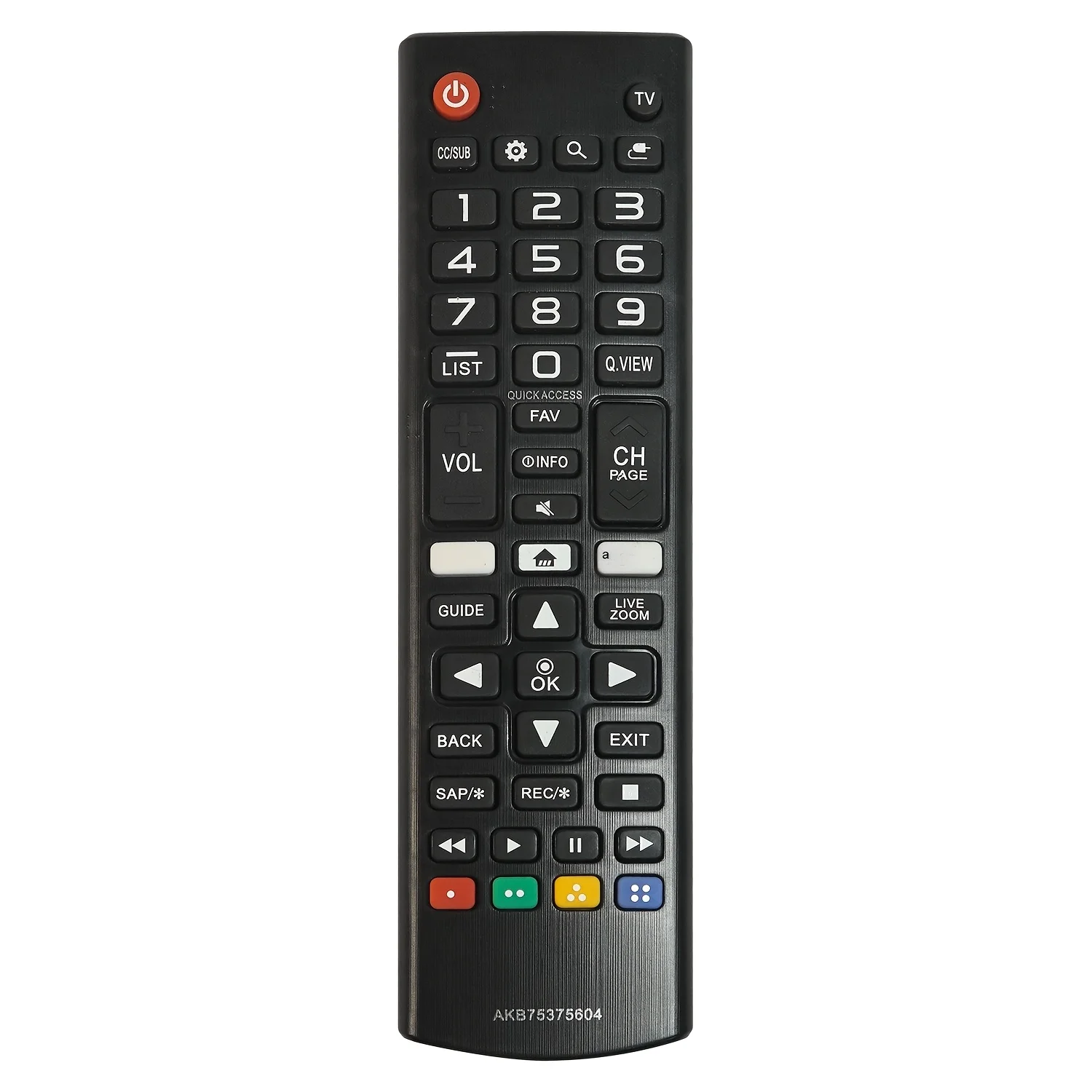 Suitable for LG AKB75375604 Replacement Remote, Compatible with All LG TV Models, Infrared Connection, Battery Not Included